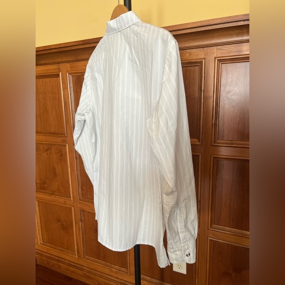 Marimekko Jokapoika Shirt Unisex Striped White and Light Gray Size S - Picture 7 of 16